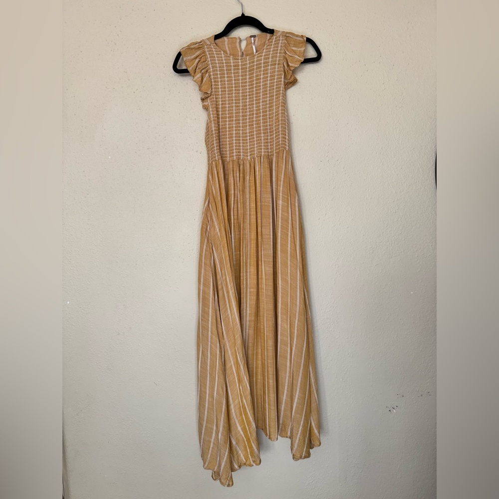 Free People Yellow Stripe Maxi Dress - Picture 4 of 6
